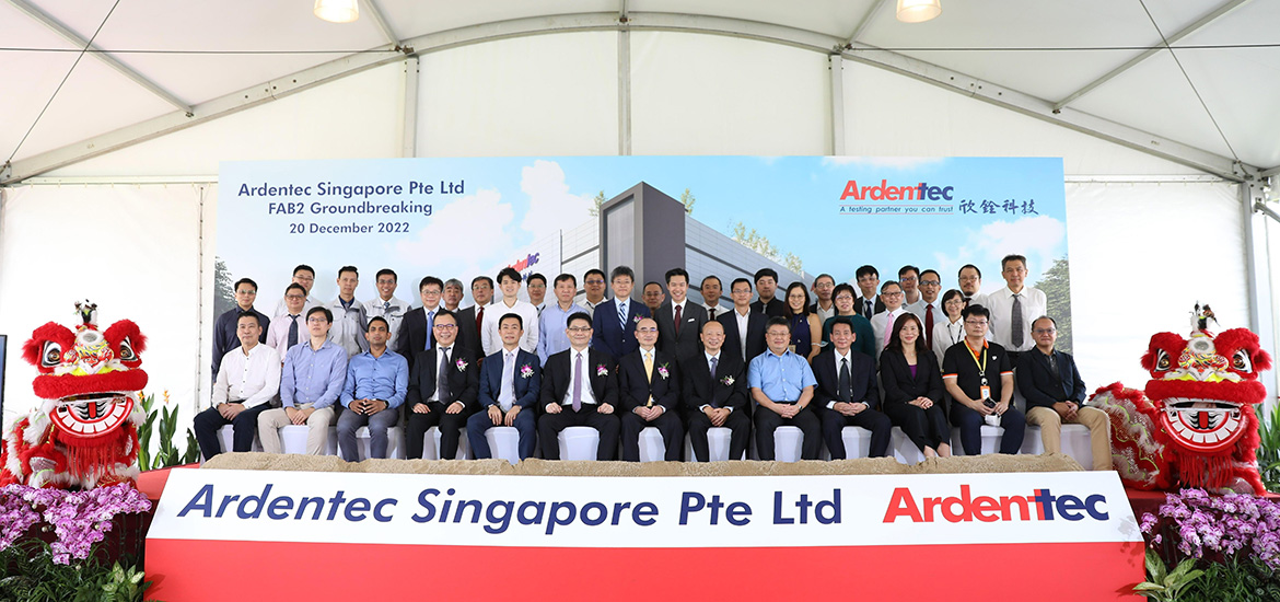 Ardentec breaks ground for a new test facility in Singapore
