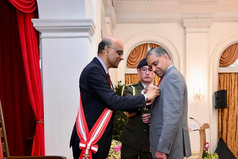 National honours conferred on three business leaders for significant contributions to Singapore