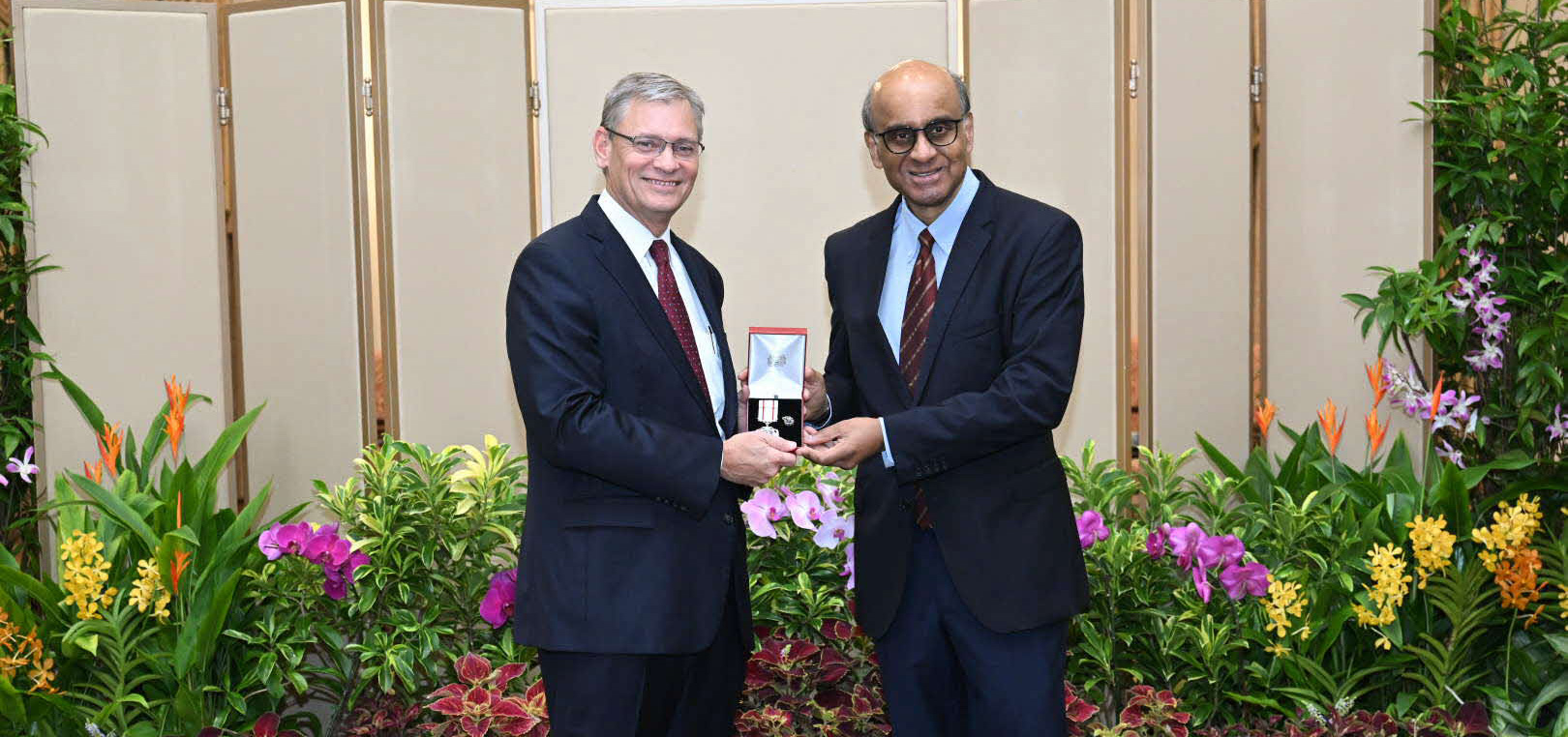 National honours presented to Mr Jack P Williams for significant contributions to Singapore 