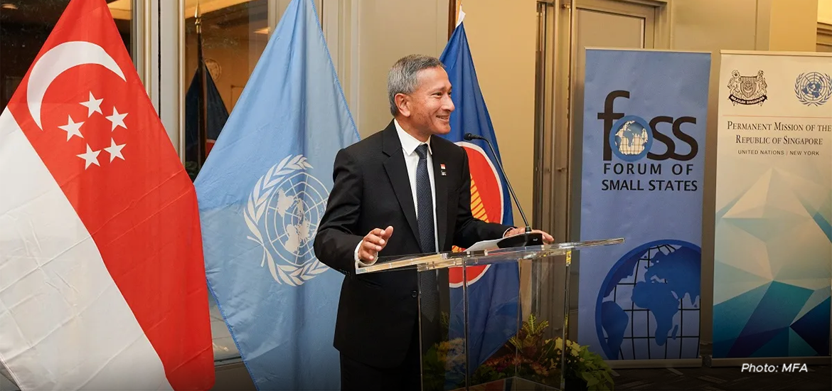 Minister for Foreign Affairs Vivian Balakrishnan at the Forum of Small States reception in New York on September 21, 2023.