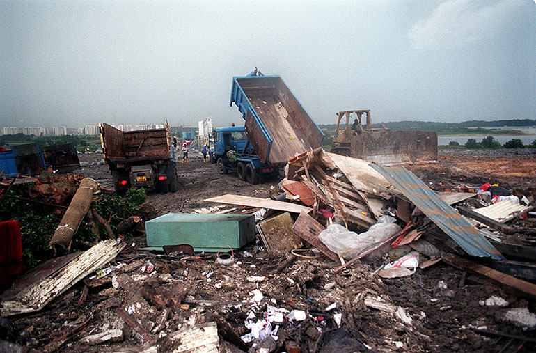 With existing landfills filling up, building the offshore Semakau Landfill solved a pressing waste management issue, and created a first-of-its-kind "Garbage of Eden". Image courtesy of SPH Media. 