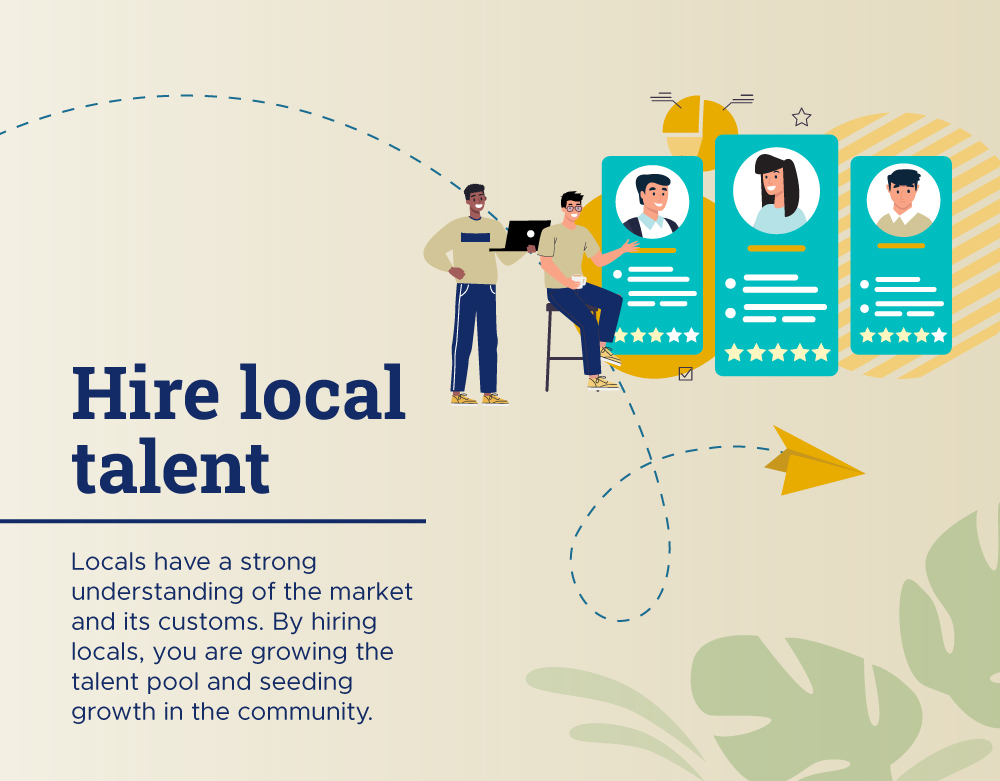 Infographic of "Hire local talent"