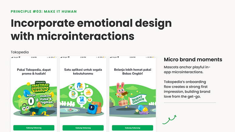 incorporate emotional design with microinteractions