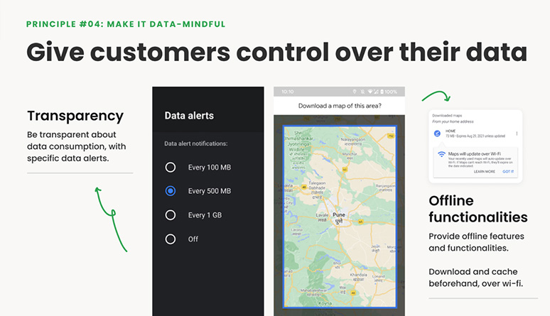 give customers control over their data