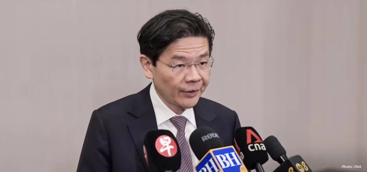 Prime Minister Lawrence Wong addressing reporters at Putrajaya Marriott Hotel following the 11th Malaysia-Singapore Leaders’ Retreat on 7 January 2025.