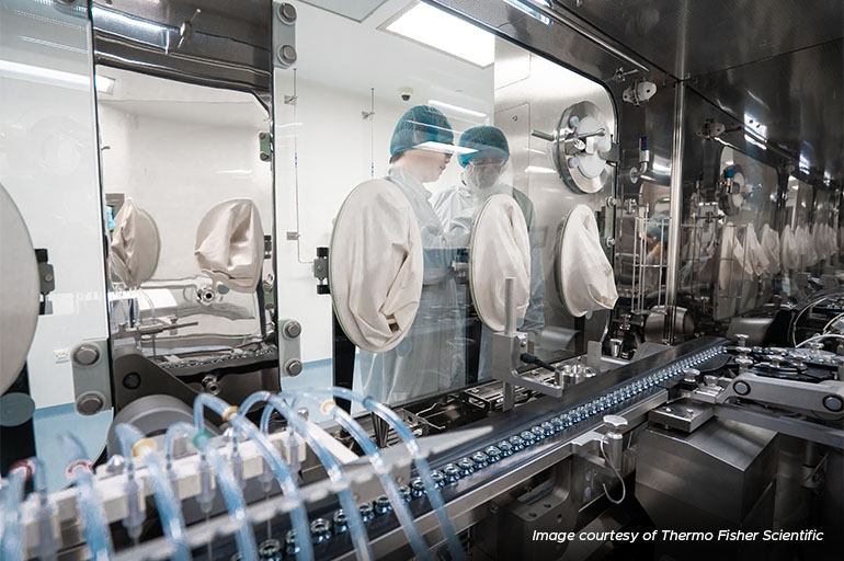The Thermo Fisher facility will provide rapid vaccine fill-finish capabilities along with the company’s end-to-end pharmaceutical development and manufacturing services.
