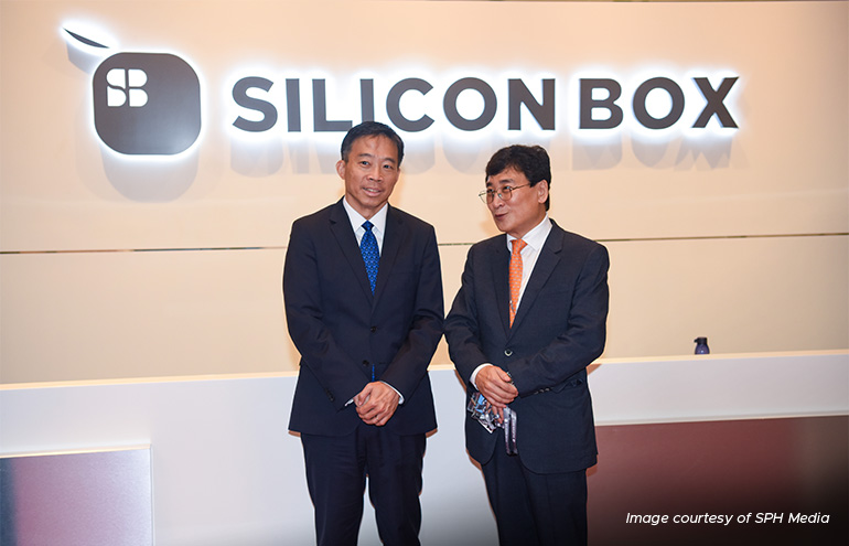 EDB Chairman Png Cheong Boon (left) and Silicon Box CEO and Founder Han Byung Joon on July 20, 2023.