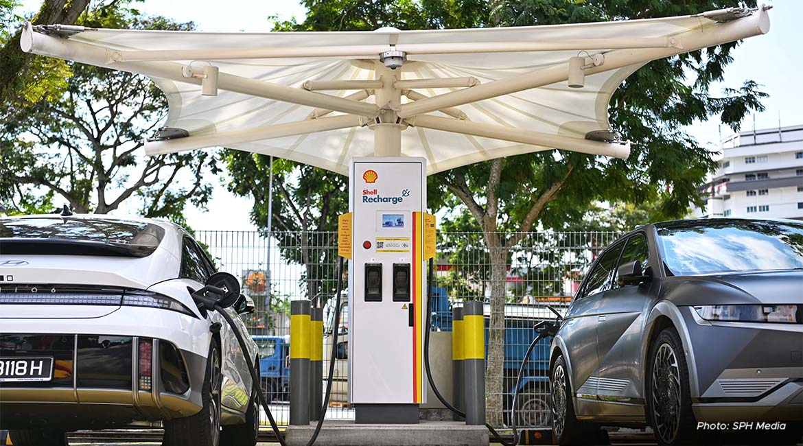 Shell said that these chargers in Tampines, Pasir Ris and Lakeview are more than three times faster than the 50kW chargers it has at its other stations.