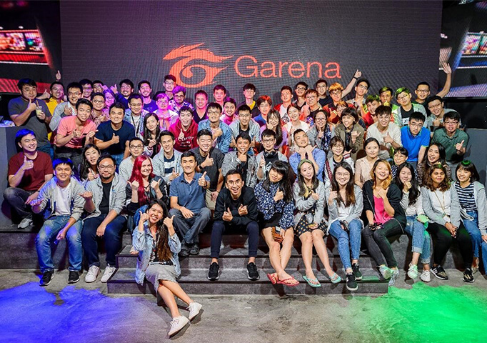 During one of the offsite events with the employees at Garena (Credit: Garena)