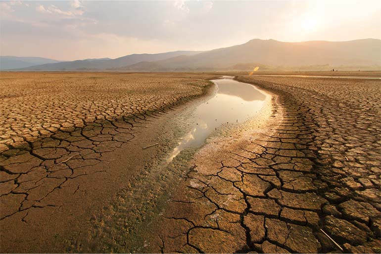 Climate change is increasing the number and intensity of extreme weather events like droughts. 