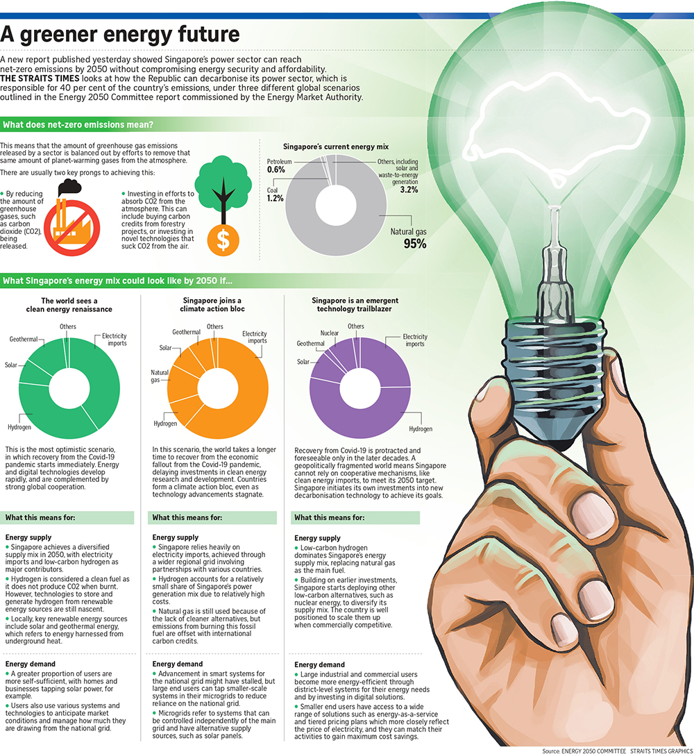 Greener energy future infographic