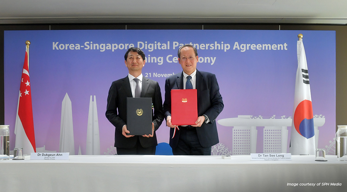 Singapore, South Korea ink digital economy deal to boost online trade, partnerships masthead image