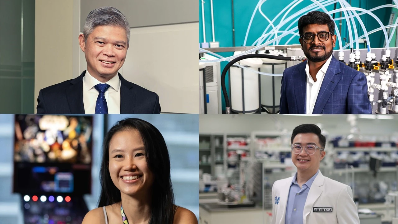 Clockwise, top to bottom: Adrian Chan, Corning International General Manager for SEA; Govind Alagappan, Gradiant President; Melvin Chia, P&G Research Specialist and Ramona Koh, Google Program Manager.