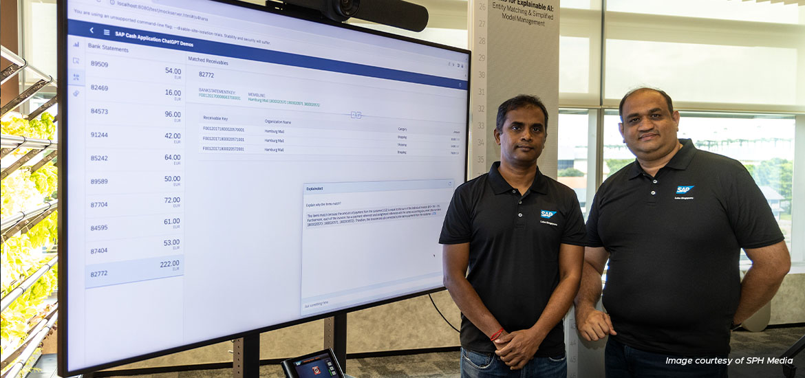 SAP senior data scientist Rajesh Arumagam (left) and product owner Anantharaman Ravi, at the tech developers' conference on June 14.