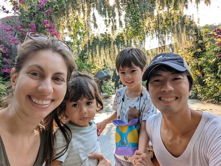 Marina and her family at the Singapore Zoo