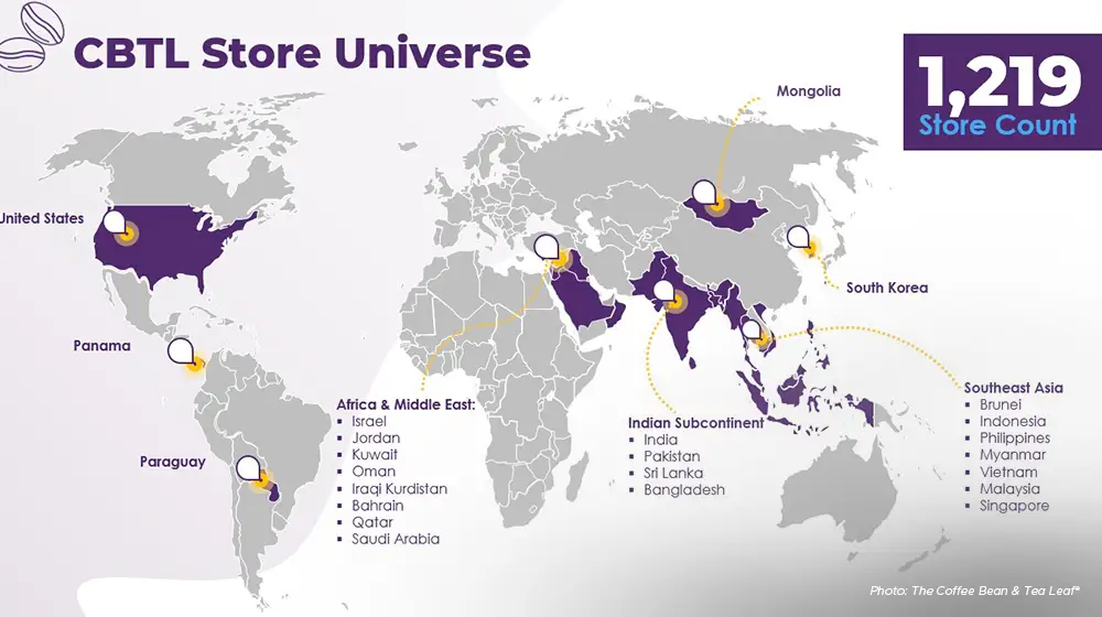 With 1,200 locations across 24 markets, CBTL has established a strong presence in SEA, the Middle East, and Southern California, with Singapore serving as its GHQ. 