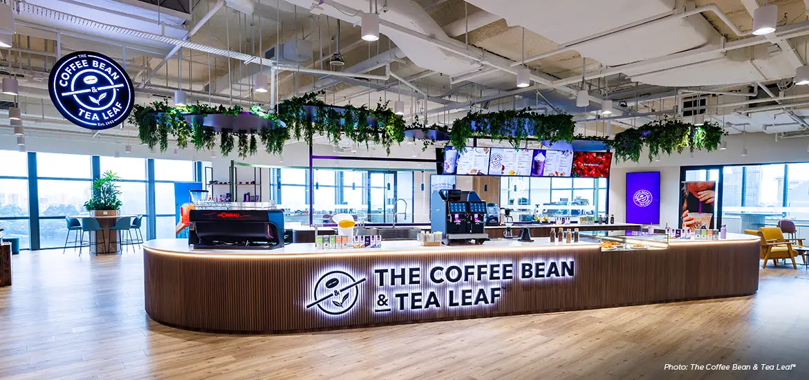 The Coffee Bean & Tea Leaf<sup>®</sup> is owned by Philippine MNC Jollibee Food Corporation and has over 65 team members driving global operations from Singapore.