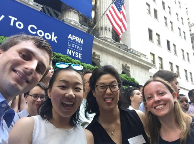 Joyce with her Blue Apron colleagues