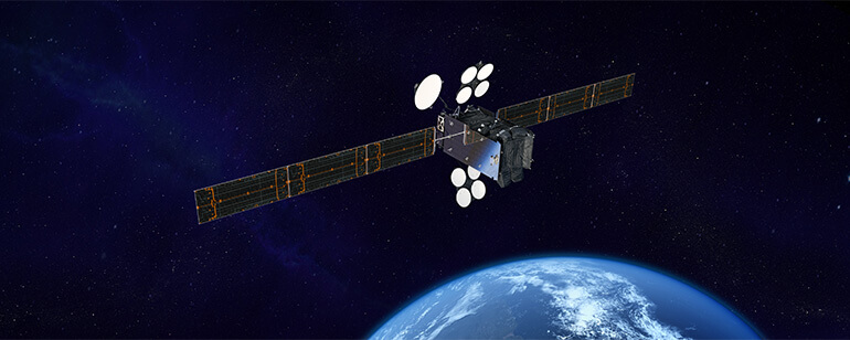宇宙空間上のハイスループット衛星、Kacific-1（写真提供： Kacific Broadband Satellites） 